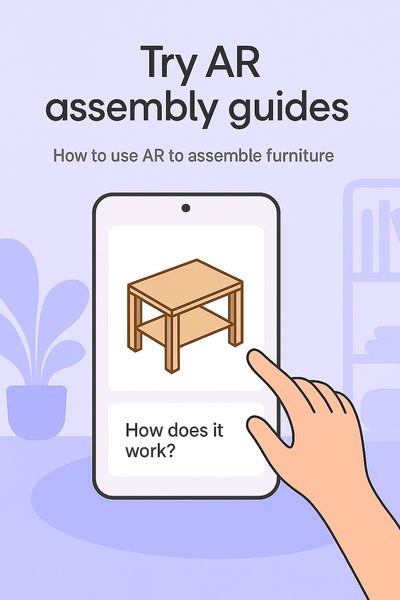 Augmented Reality Furniture Assembly Guide Illustration