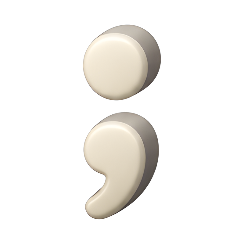 Elegant semicolon design