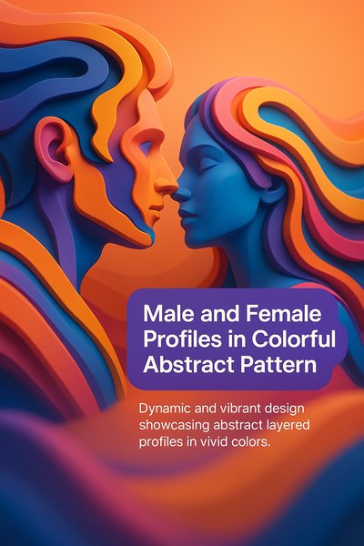 Vibrant Abstract Profiles in Colorful Design