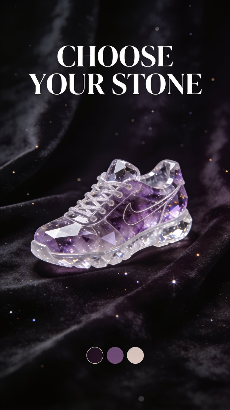 Elegant crystal color swatches