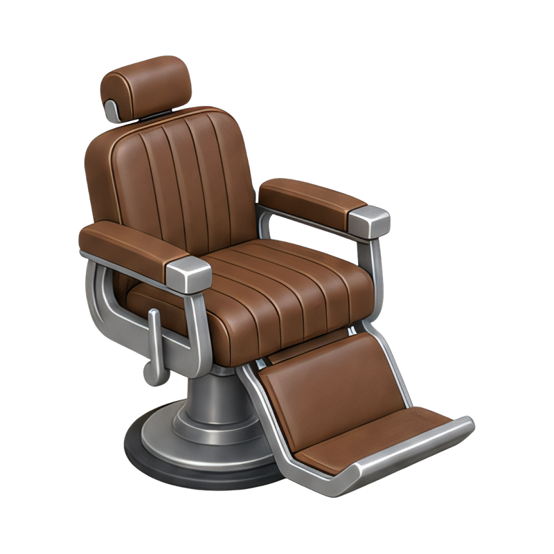luxurious leather barber chair