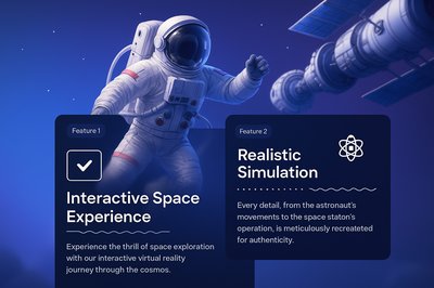3D Astronaut Illustration in Space Station