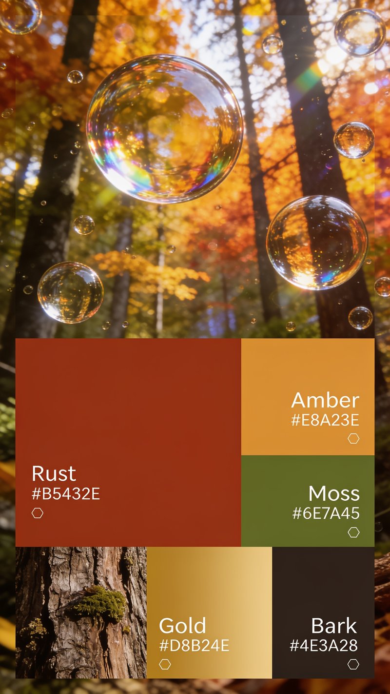 autumn leaves refracting light