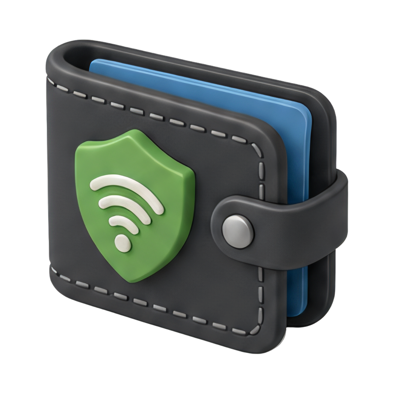Sleek RFID-blocking wallet design