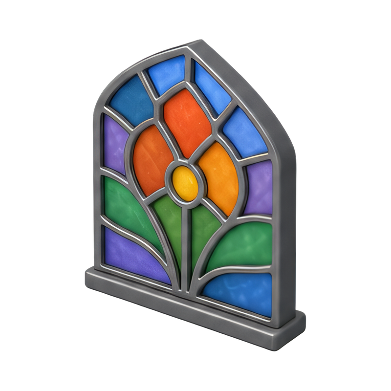 vibrant stained glass panel