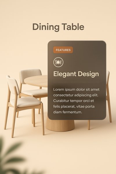Elegant Dining Table Design with Integrated Features
