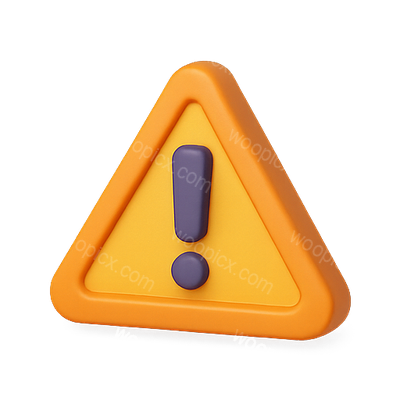 Stylized Warning Sign Icon in Vibrant Colors