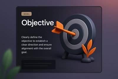 3D Web Page Design Featuring Objective Theme