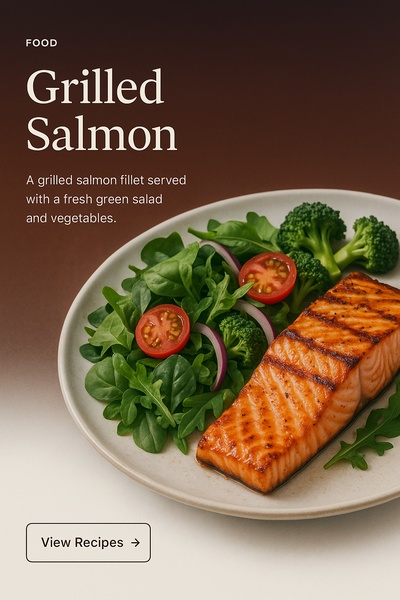 Delicious Grilled Salmon with Fresh Salad