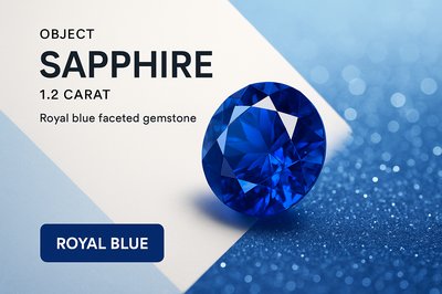 Elegant Sapphire Gemstone on Bokeh Background
