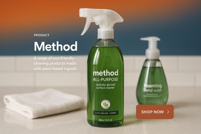 Eco-Friendly Cleaning Products Display with Method Brand