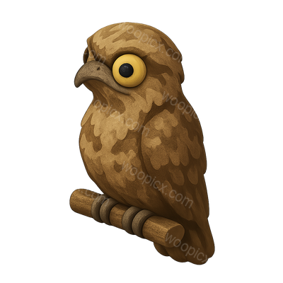 Cute Cartoon Owl Illustration on a Branch