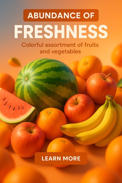 Vibrant Assortment of Fresh Fruits and Vegetables
