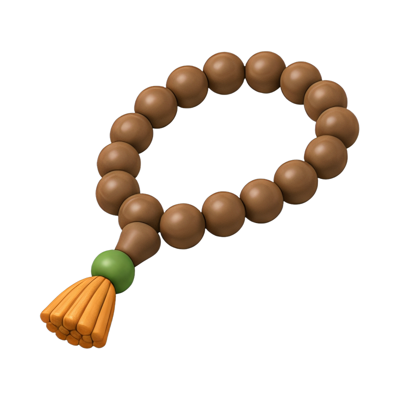 colorful mala beads on display