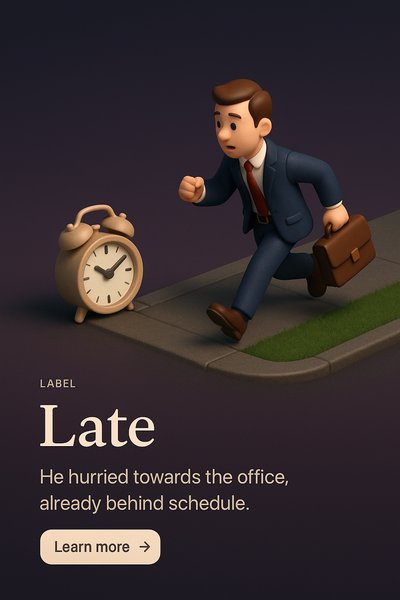 3D Scene Depicting a Businessman in a Hurry