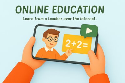 Illustrative Graphic for Online Education Concept