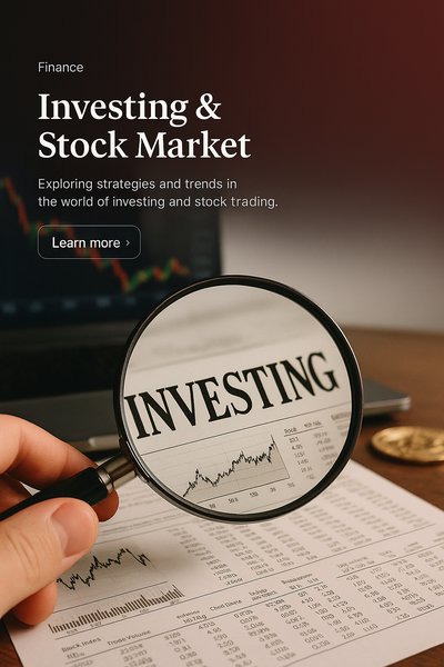 Magnifying Glass Focus on Investing and Stock Market Insights