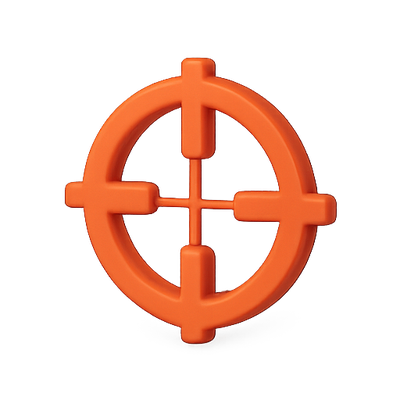 Simple Orange Target Icon with Clean Lines