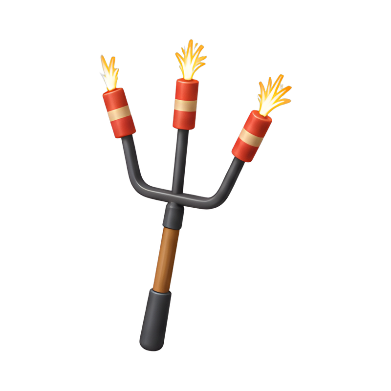 festive devil with sparkler