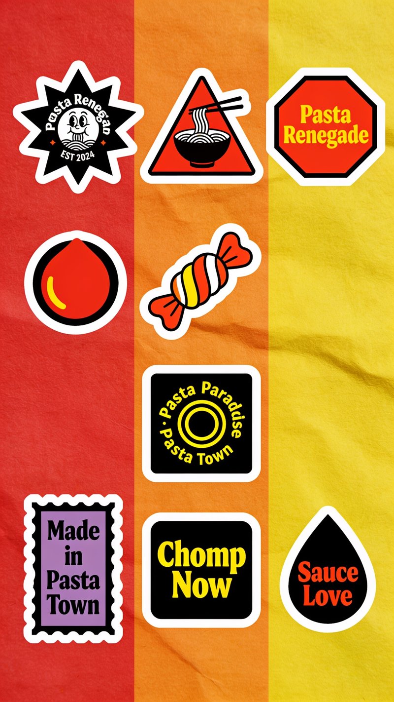 Pasta Renegade Sticker Collection