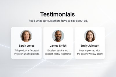 Customer Testimonials Section with Engaging Design