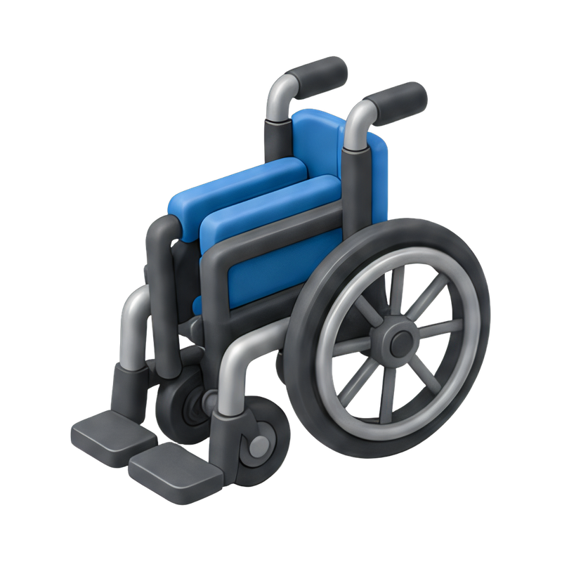 folded wheelchair on a floor