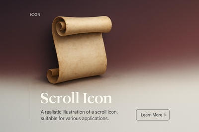 Elegant Scroll Icon Design for Web Applications