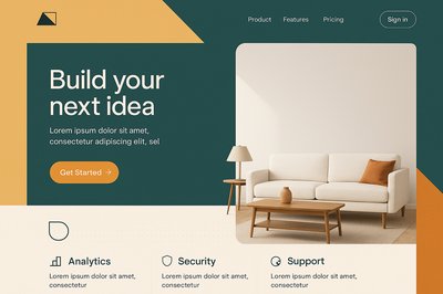 Modern Landing Page Design with Clean Aesthetic