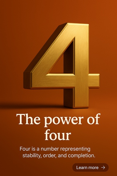 Stylish Web Page Design Featuring the Number Four