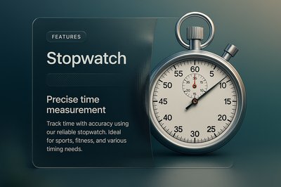3D Stopwatch Design with Transparent Overlay