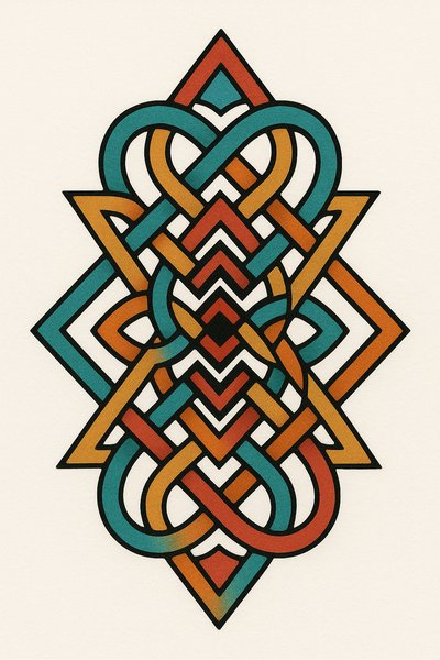 Intricate Geometric Pattern with Vibrant Colors