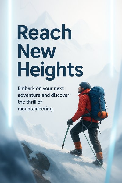 Inspirational Adventure Mountaineering Poster