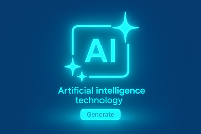 AI Sparkle and Glow: Futuristic Technology Concept