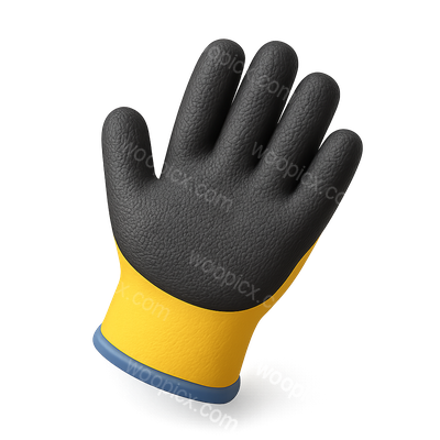 Stylized 3D Rubber Grip Glove Icon Design