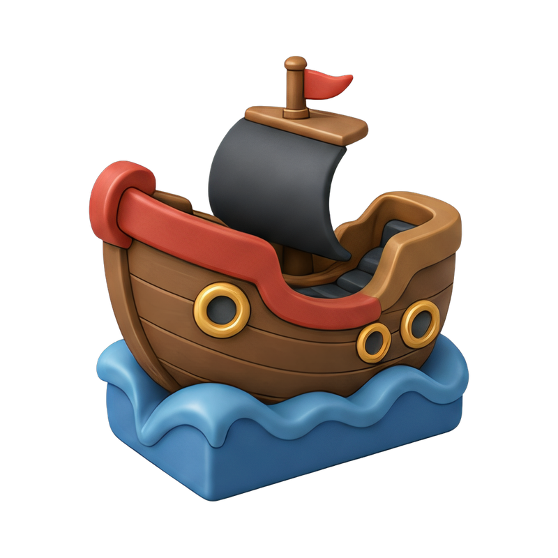 adventurous pirate ship ride