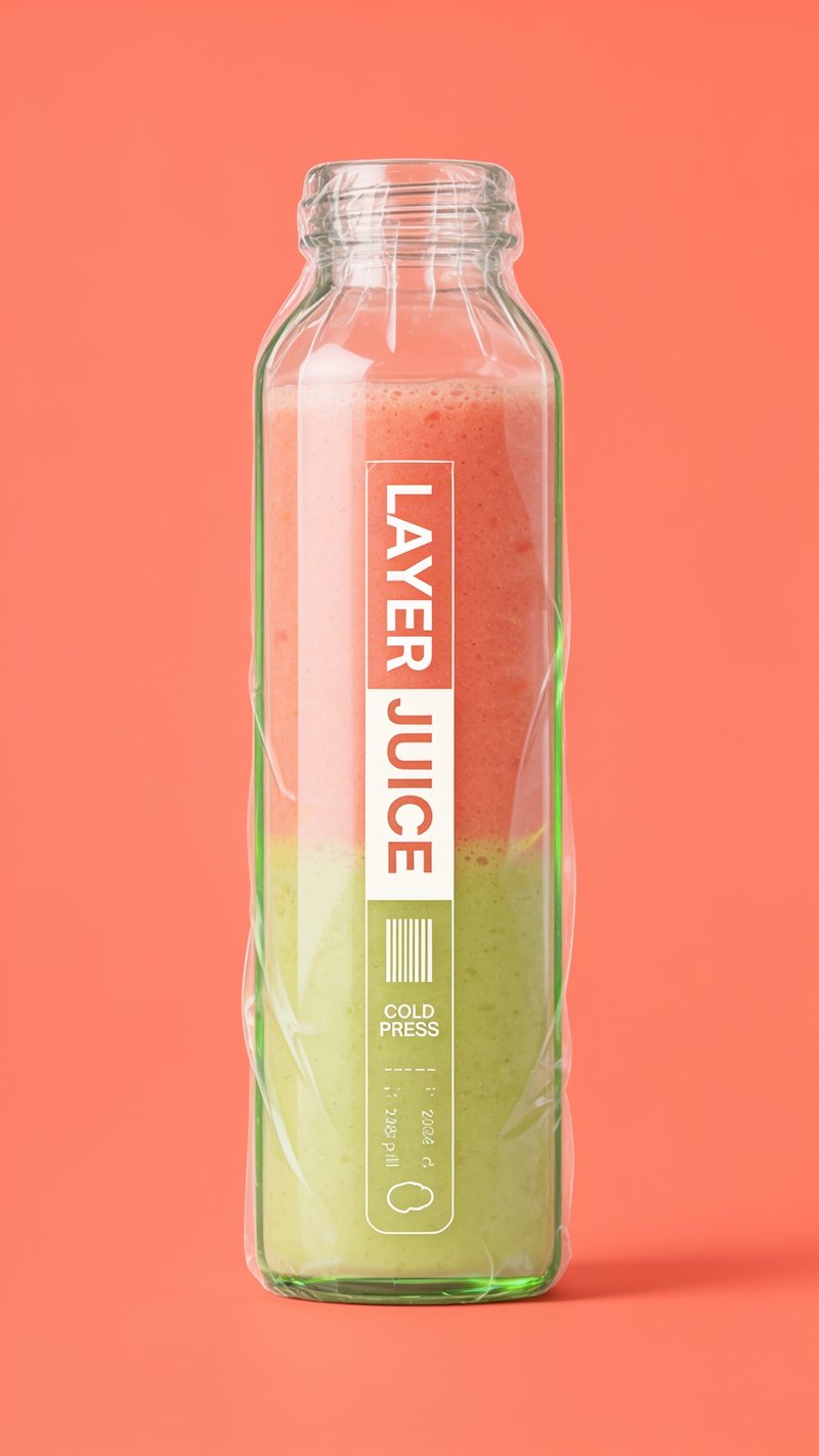 fresh juice bottle mockup