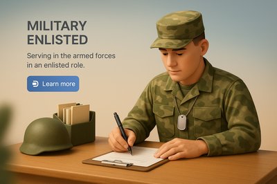 3D Illustration of Military Enlisted Personnel in Action