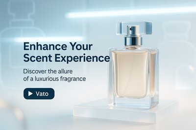 Elegant Fragrance Promotion with Modern Design Elements