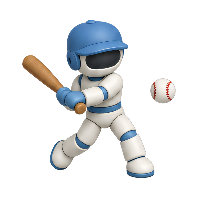 robot playing baseball