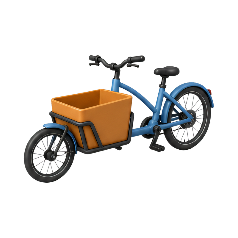 cargo bike with box attachment