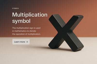 Stylish Web Design Featuring Multiplication Symbol