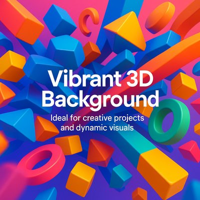 Colorful 3D Abstract Background for Creative Projects