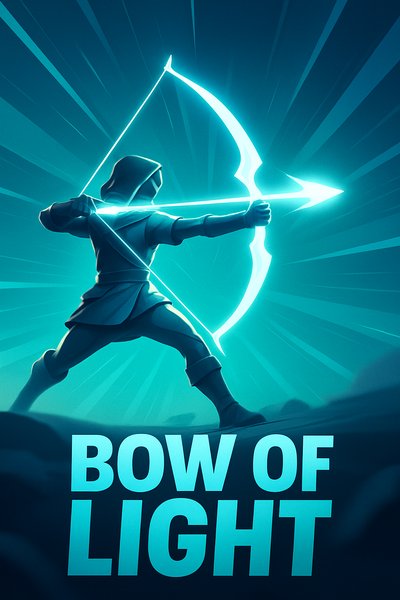 Dynamic Bow of Light Illustration with Engaging Elements
