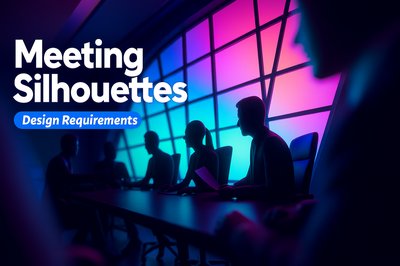 Dynamic Meeting Silhouettes with Colorful Background