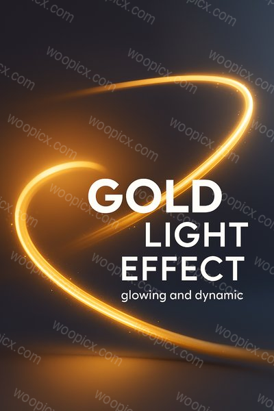 Dynamic Gold Light Effect Illustration for Festive Designs
