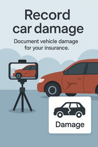 Instructional Graphic for Documenting Vehicle Damage