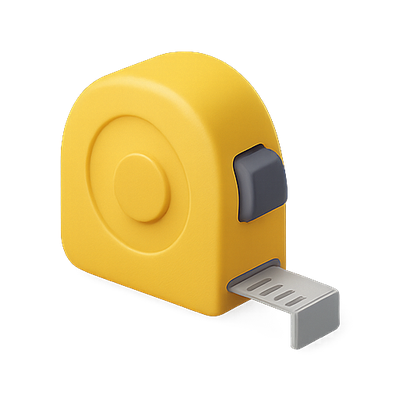 Realistic Yellow Tape Measure Icon for Design Use