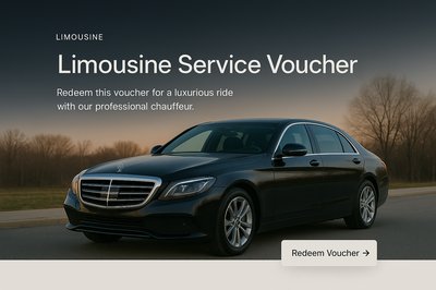 Elegant Limousine Service Voucher Design for Luxury Rides