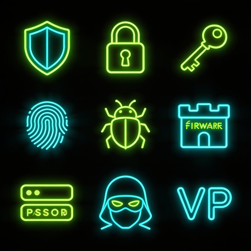 Futuristic cyber neon landscape