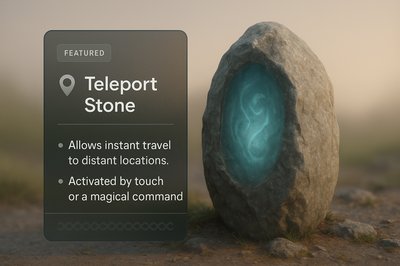 Teleport Stone: Instant Travel to Distant Locations